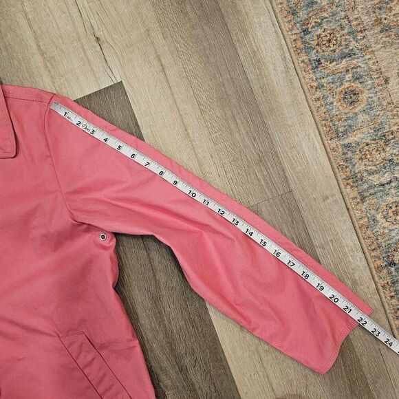L.L.Bean Pink Cotton Trench Coat Size Small Petite - Picture 7 of 7